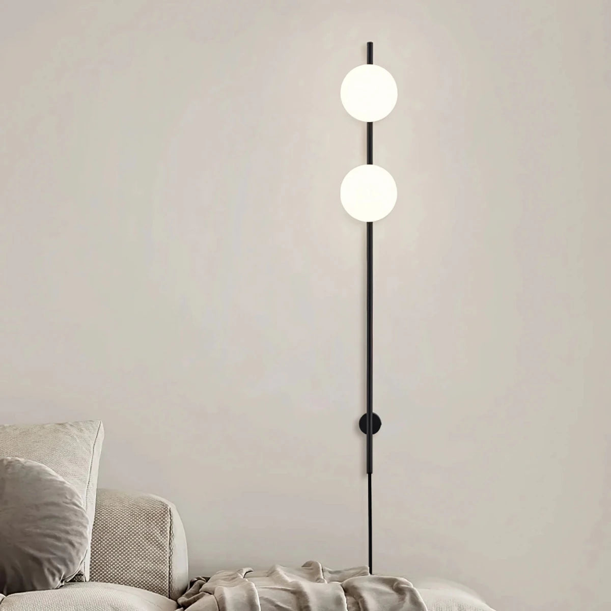 Applique Murale Longue Tige & Boule de Verre — Lampe Style Art Déco | BÂTON™ - Lampes Design