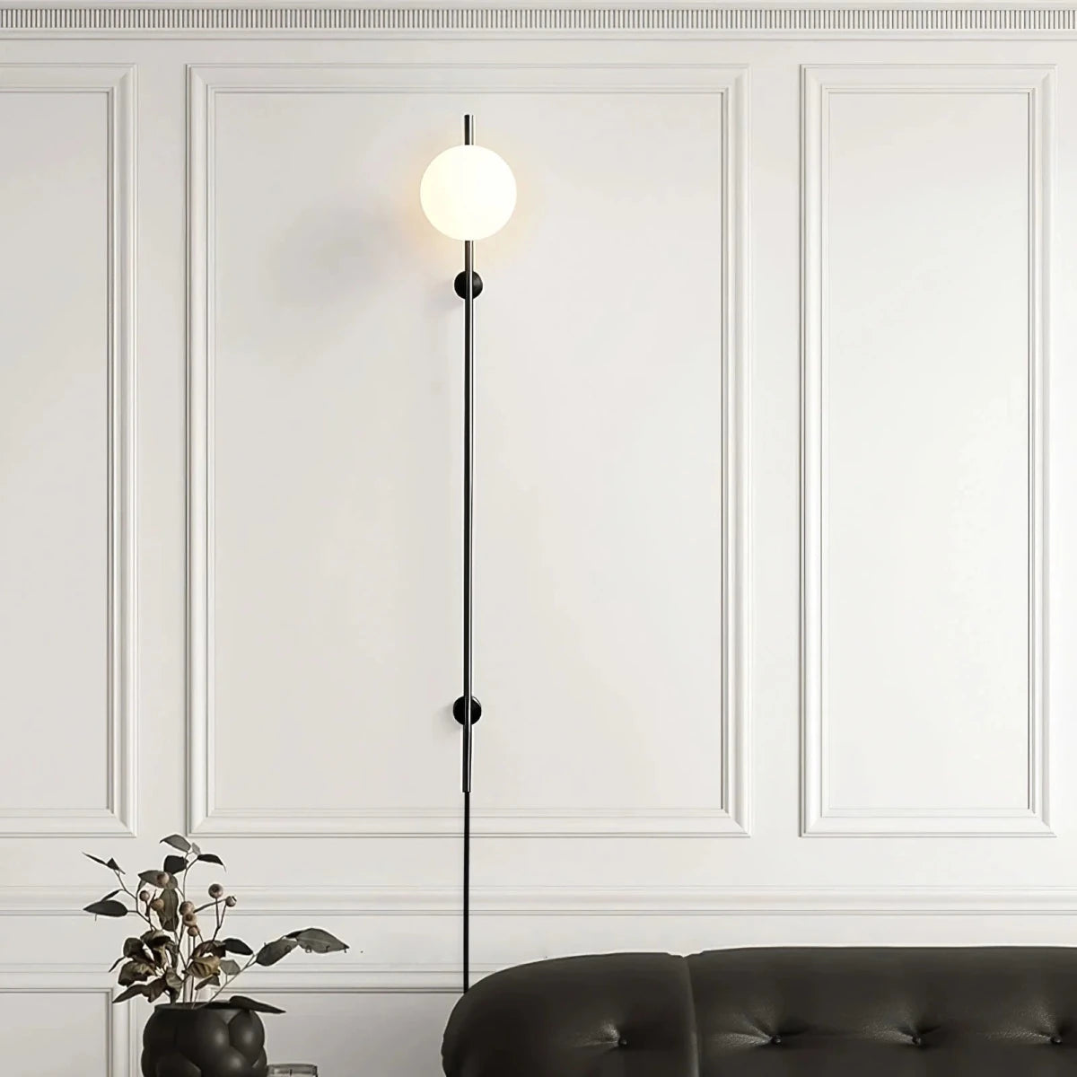 Applique Murale Longue Tige & Boule de Verre — Lampe Style Art Déco | BÂTON™ - Lampes Design
