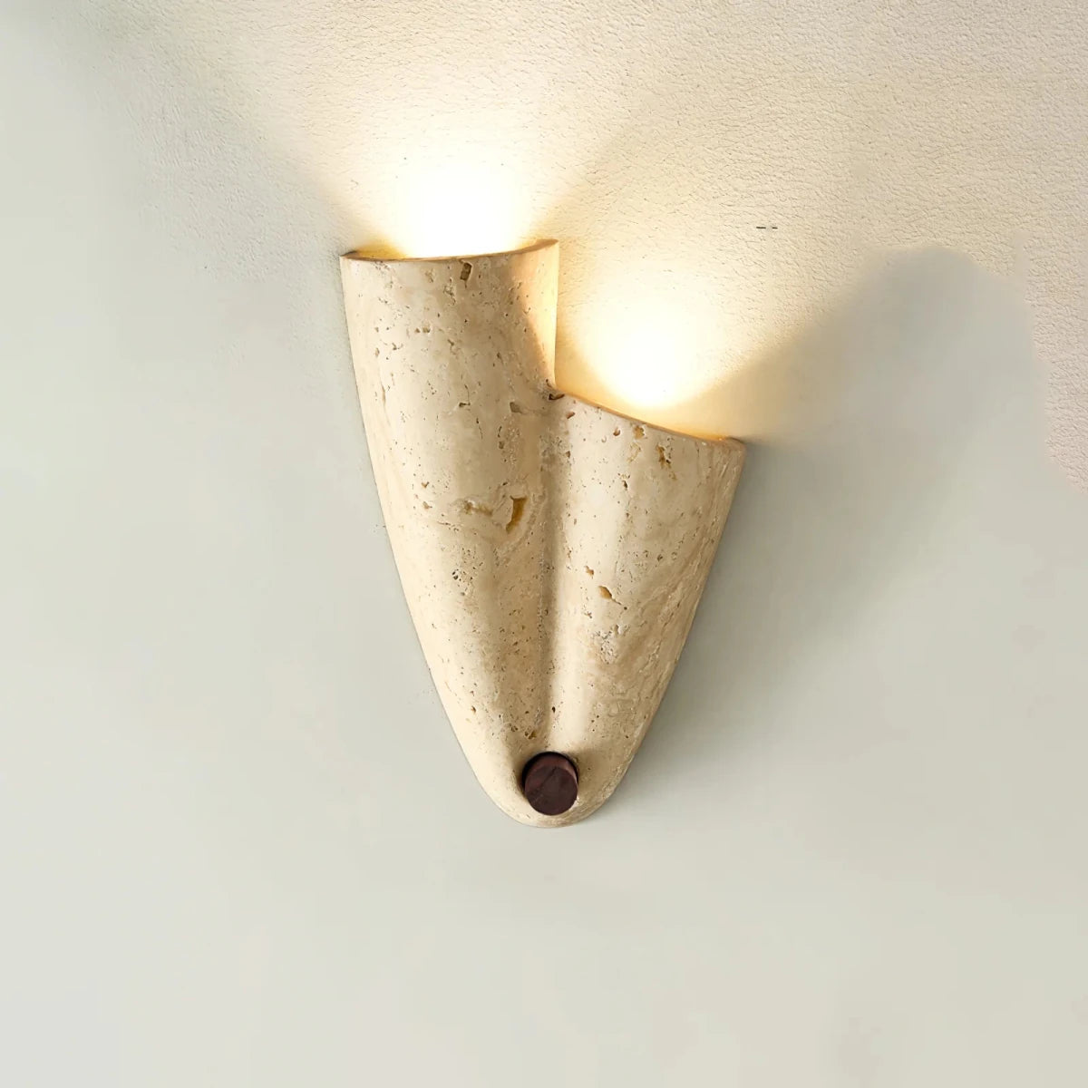 Applique Murale Pierre & Bois Asymétrique — Lampe Style Wabi-Sabi Rétro | FALAISE™ - Lampes Design