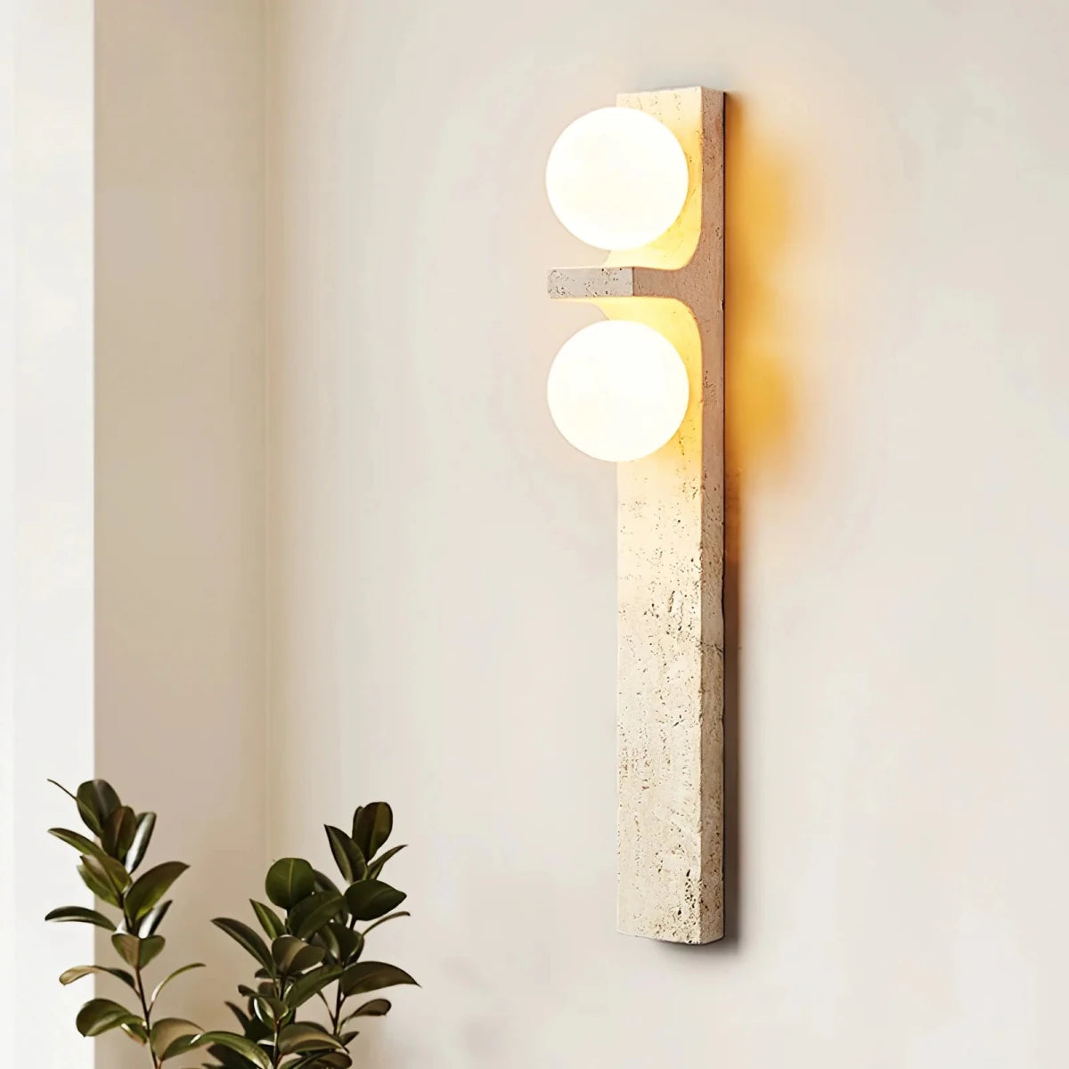 Applique Murale Pierre Naturelle Longue — Lampe Style Wabi-Sabi Rétro | STALACTITE™ - Lampes Design