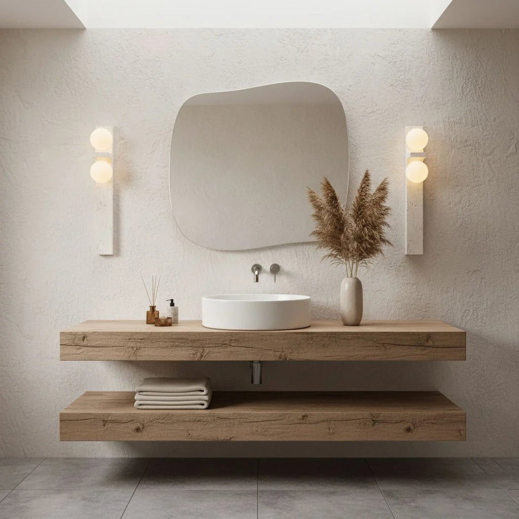Applique Murale Pierre Naturelle Longue — Lampe Style Wabi-Sabi Rétro | STALACTITE™ - Lampes Design
