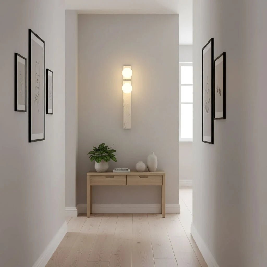 Applique Murale Pierre Naturelle Longue — Lampe Style Wabi-Sabi Rétro | STALACTITE™ - Lampes Design
