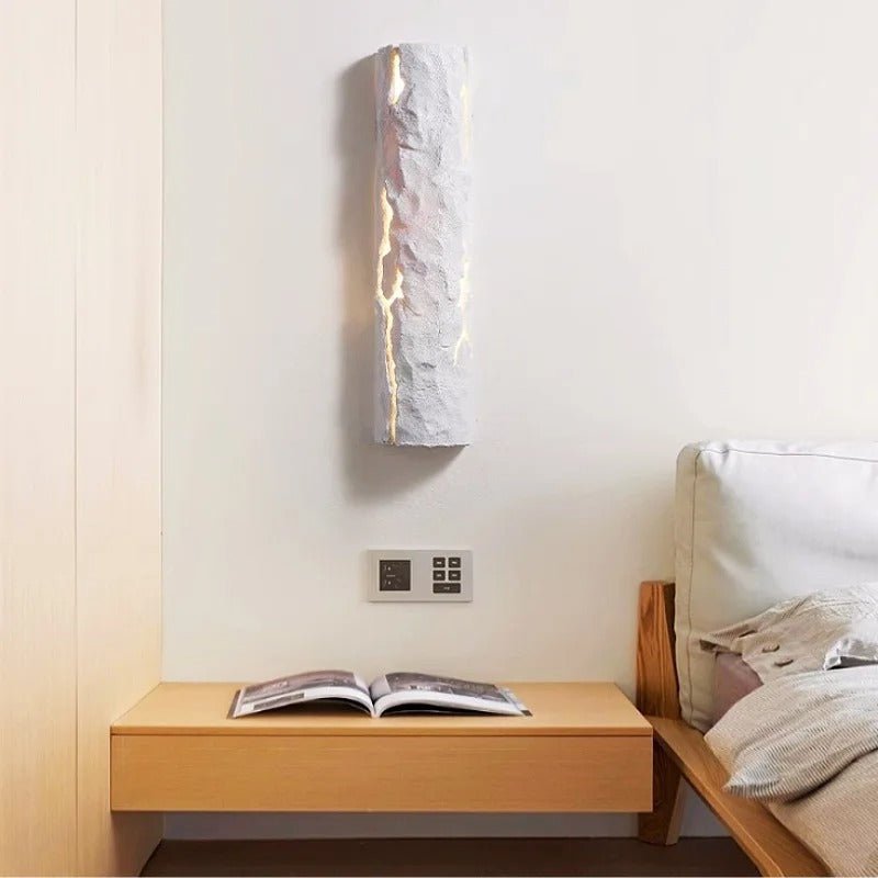 Applique Murale Souche & Texturée Blanche — Lampe Chevet Style Rustique Moderne | TRONC™ - Lampes Design