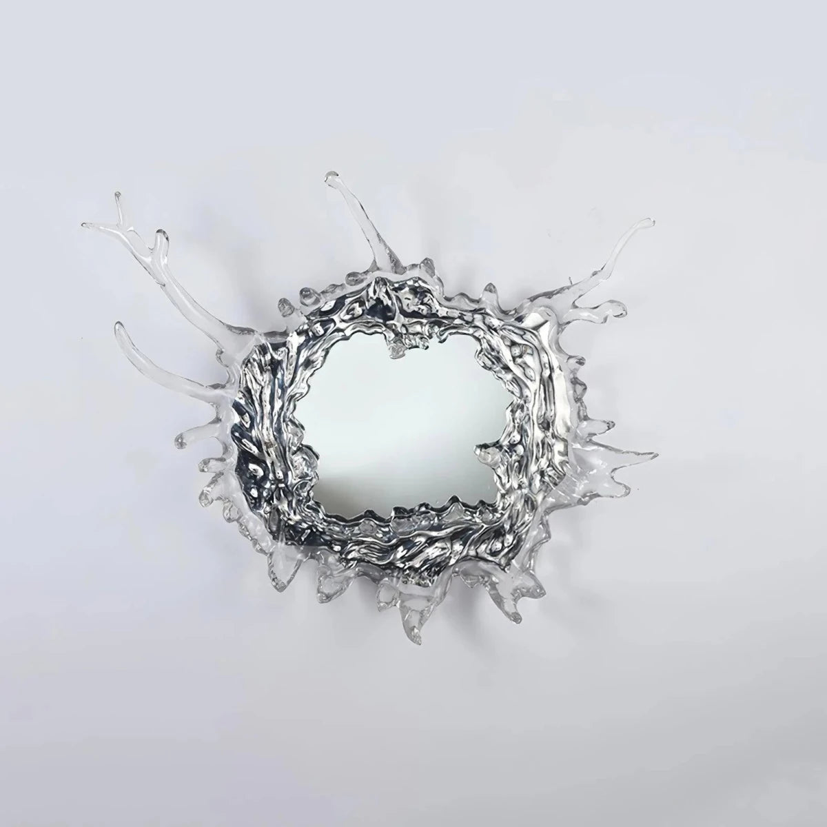 Applique Murale Verre Cintré Façon Éclaboussure — Lampe Miroir Style Art Moderne | ÉCUME™ - Lampes Design
