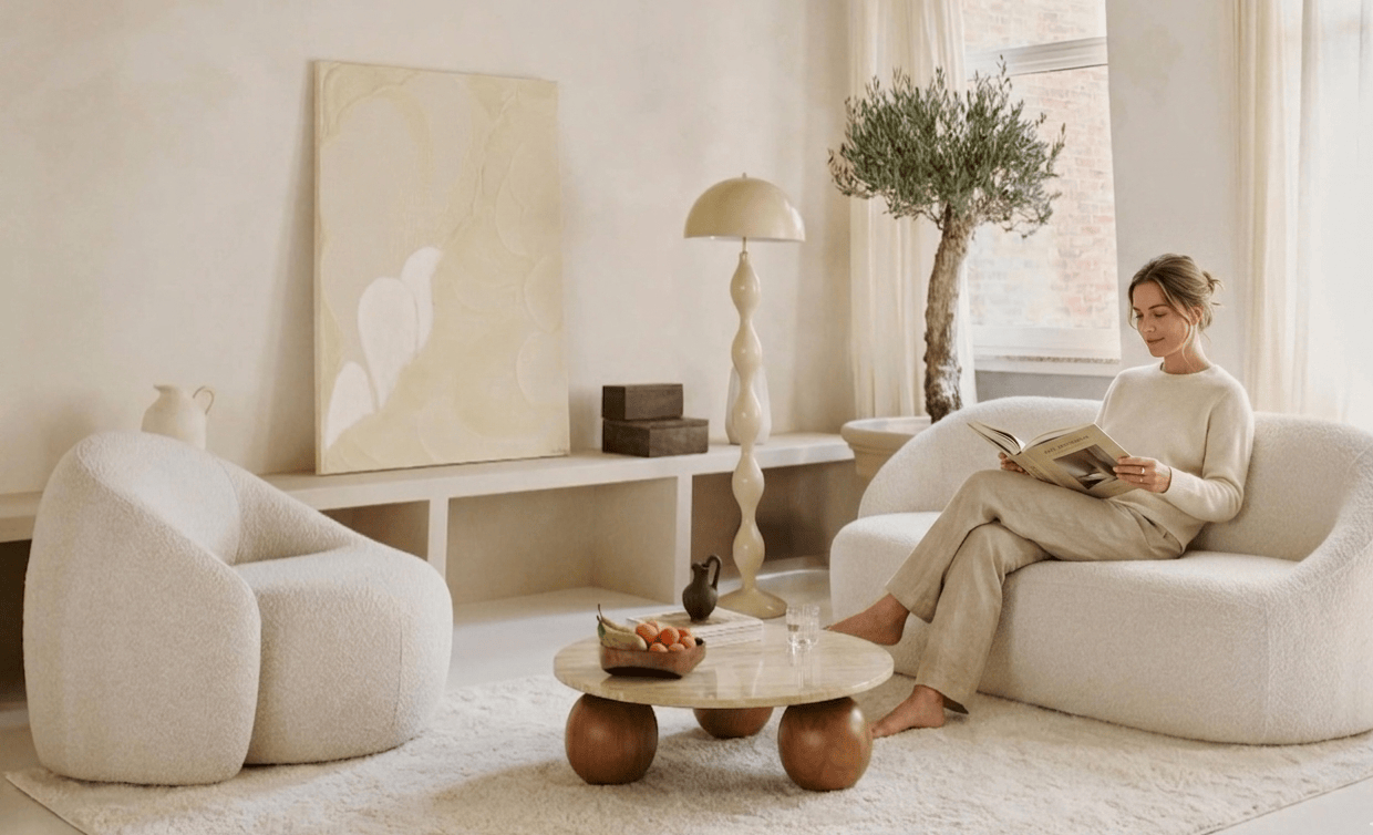 Lampadaire Design Sculptural Dôme Laqué | DOMO™