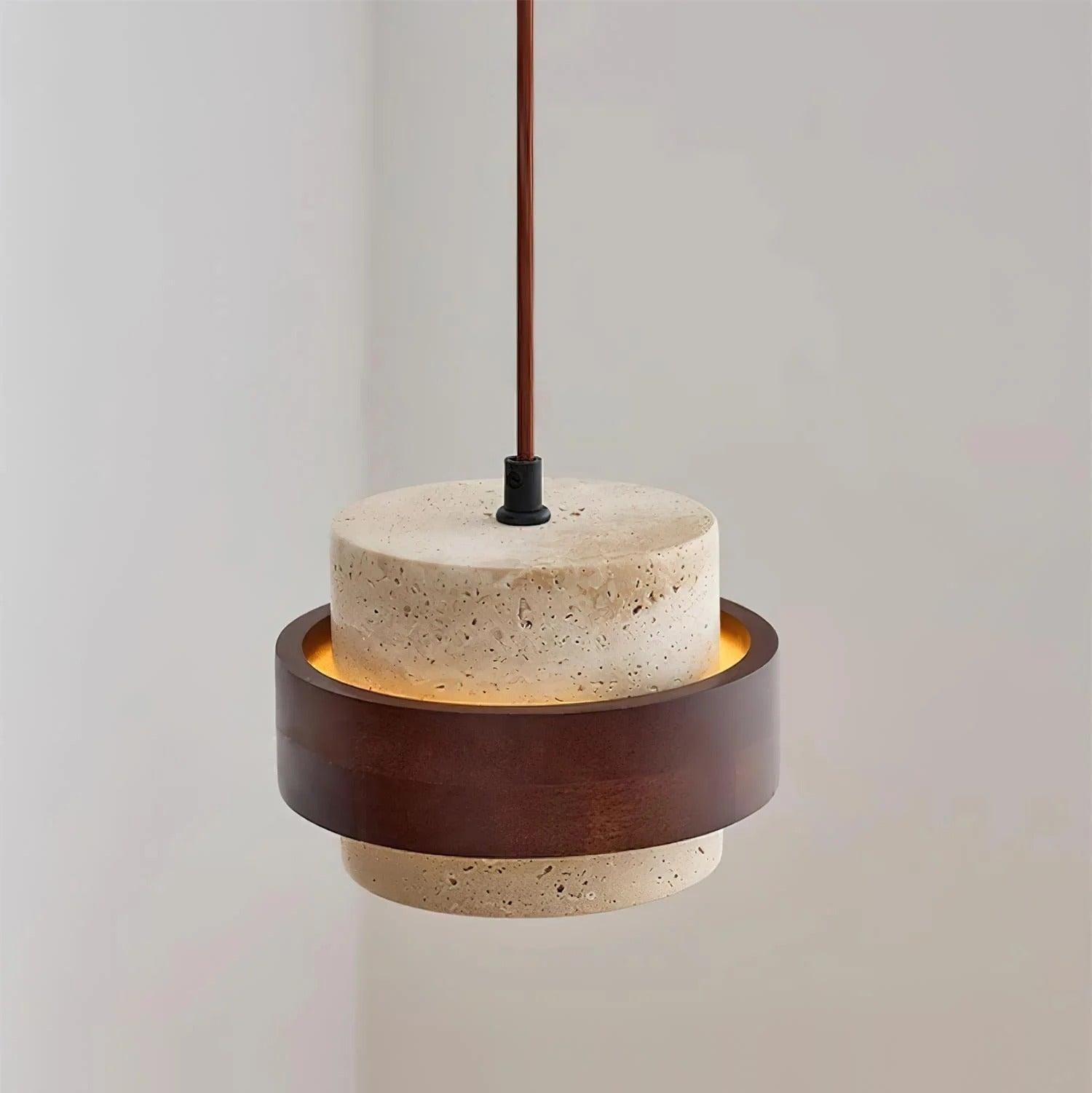 Suspension Design en Bois et Travertin — L'OASIS™