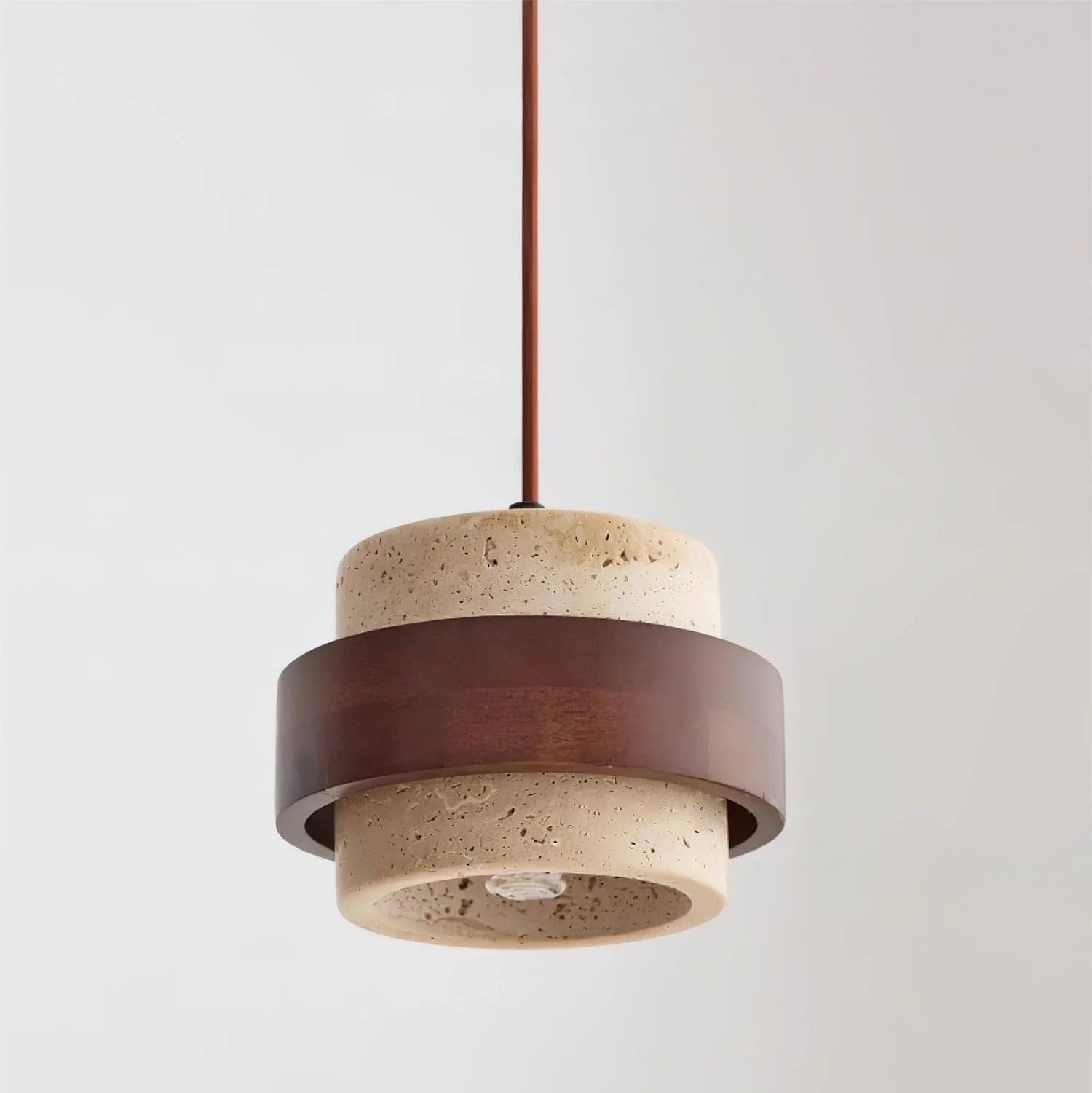 Suspension Design en Bois et Travertin — L'OASIS™