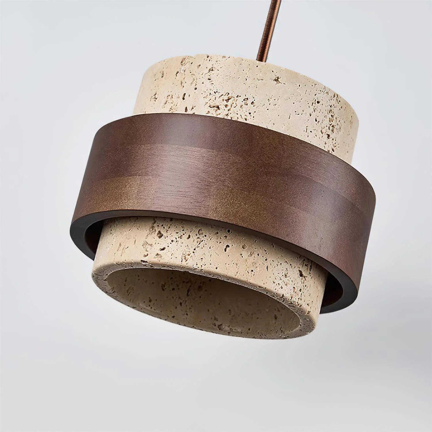 Suspension Design en Bois et Travertin — L'OASIS™