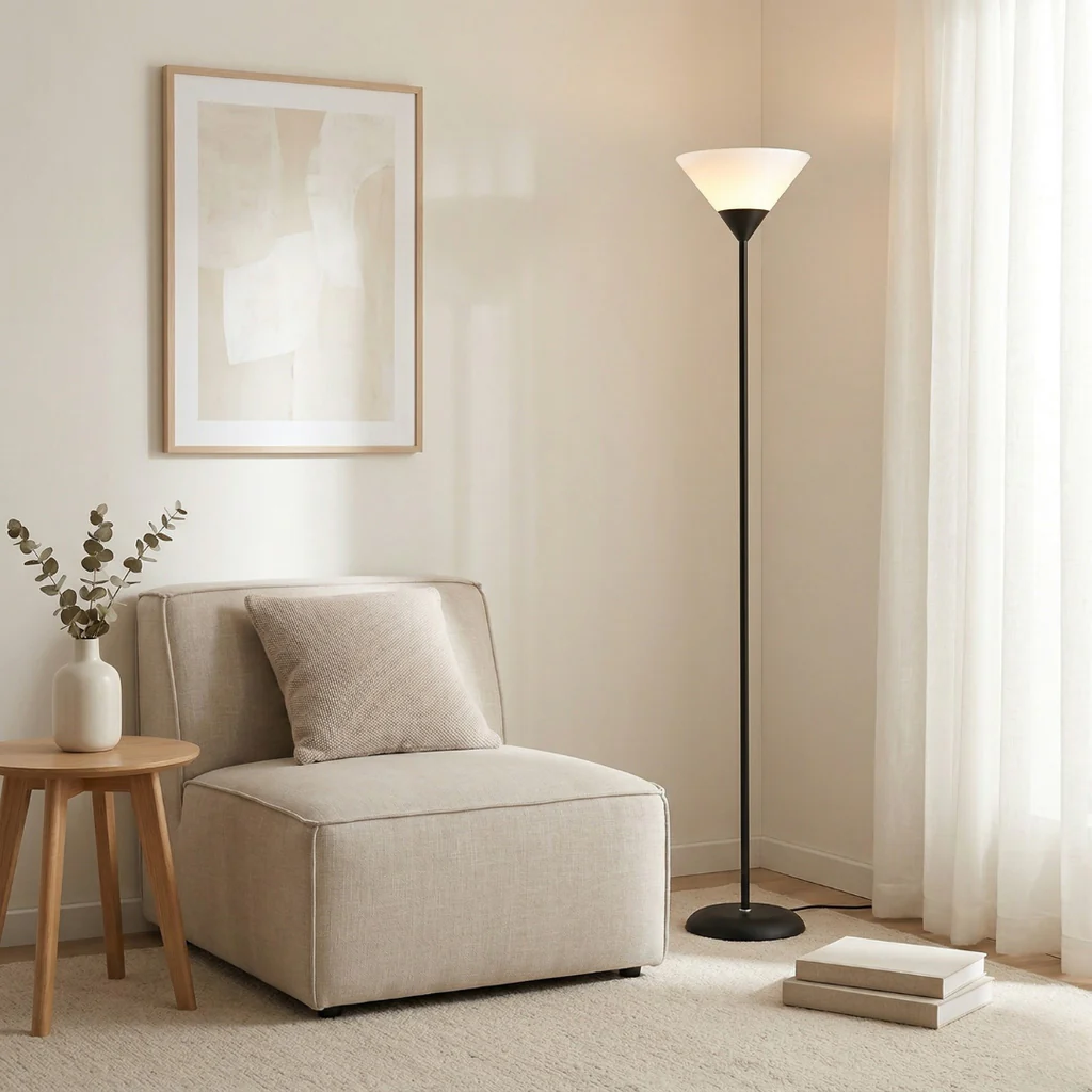 Lampadaire Rétro-Scandinave en Métal et Acrylique — L'ALBA™