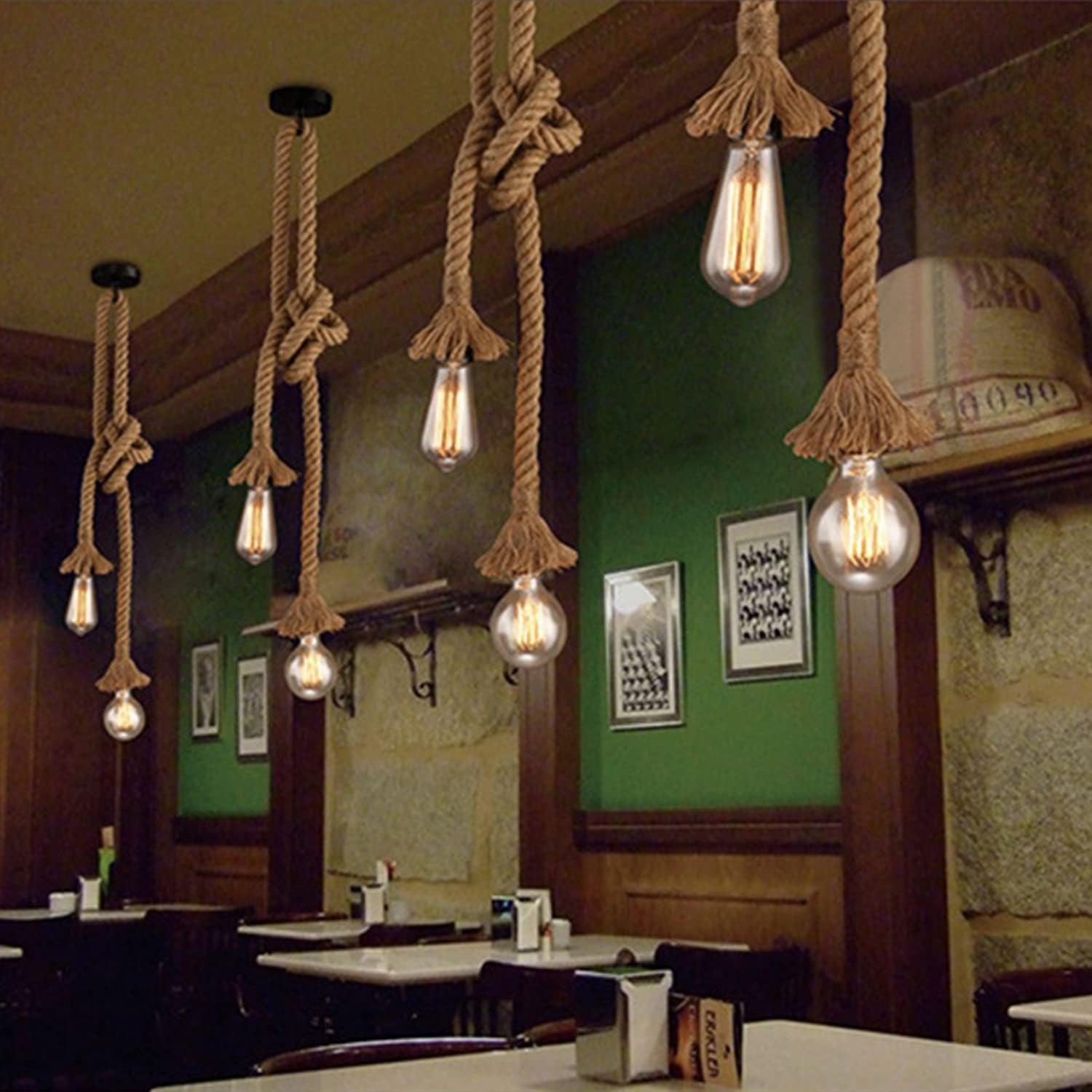 Suspension Corde de Chanvre Industrielle Vintage | CORDAGE™