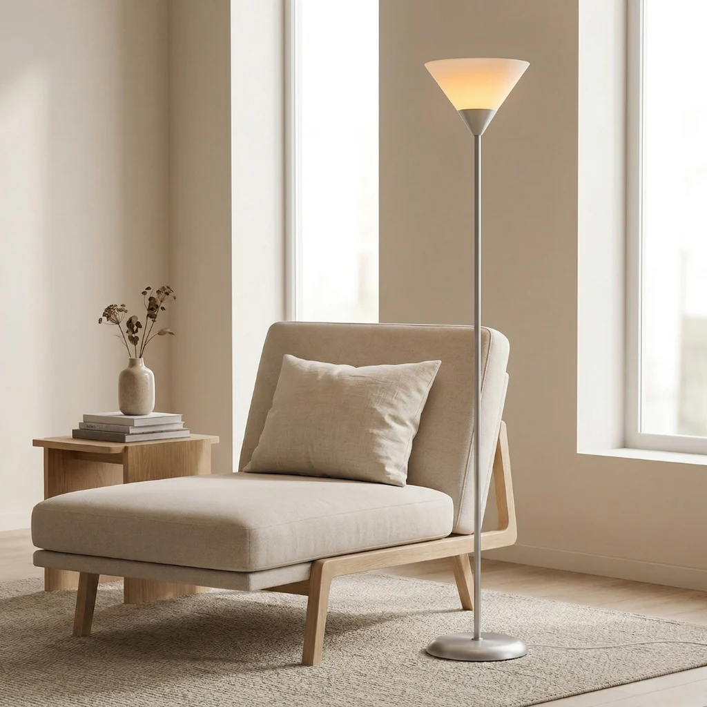 Lampadaire Rétro-Scandinave en Métal et Acrylique — L'ALBA™