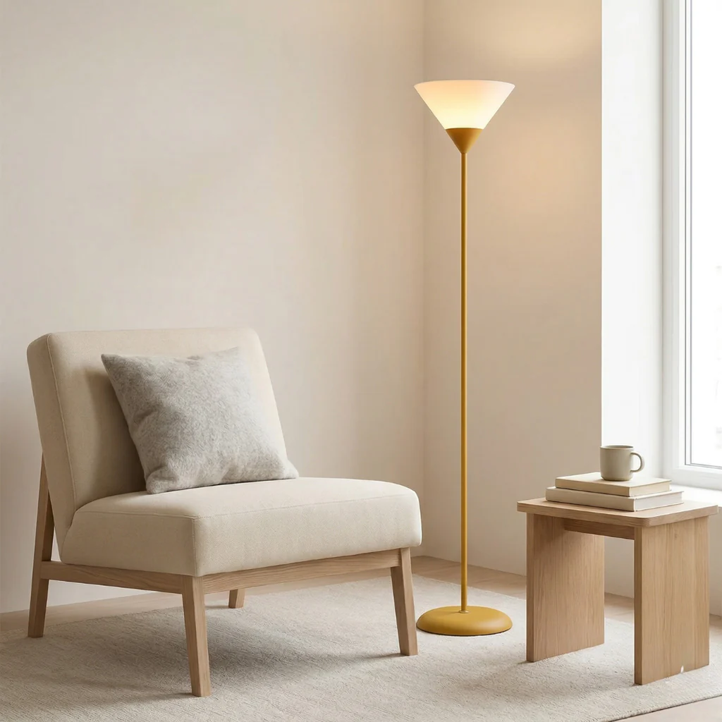 Lampadaire Rétro-Scandinave en Métal et Acrylique — L'ALBA™