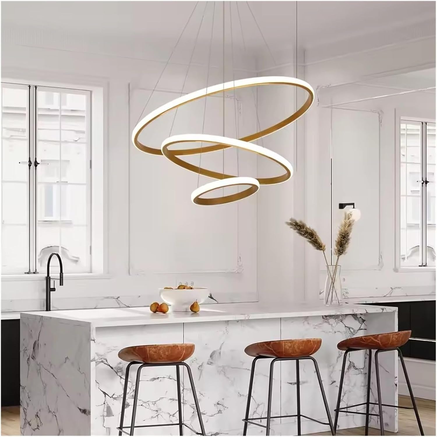 LUSTRE SUSPENSION TRIPLE ANNEAU LED DIMMABLE | ORBIS™