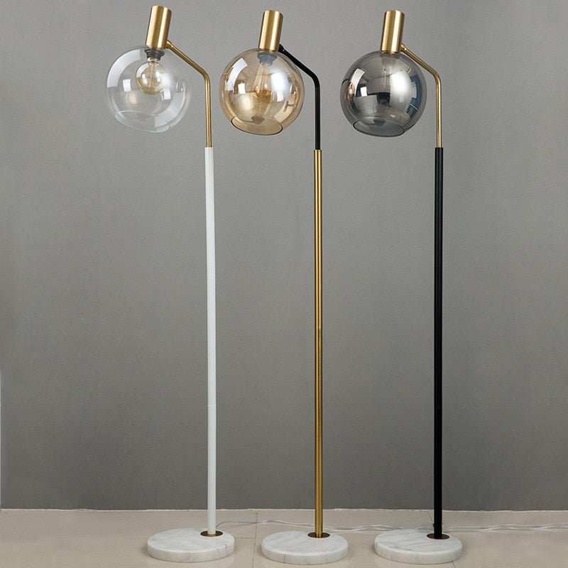 Lampadaire de Lecture Design Luxe en Verre et Marbre | Opaline - Lampes Design