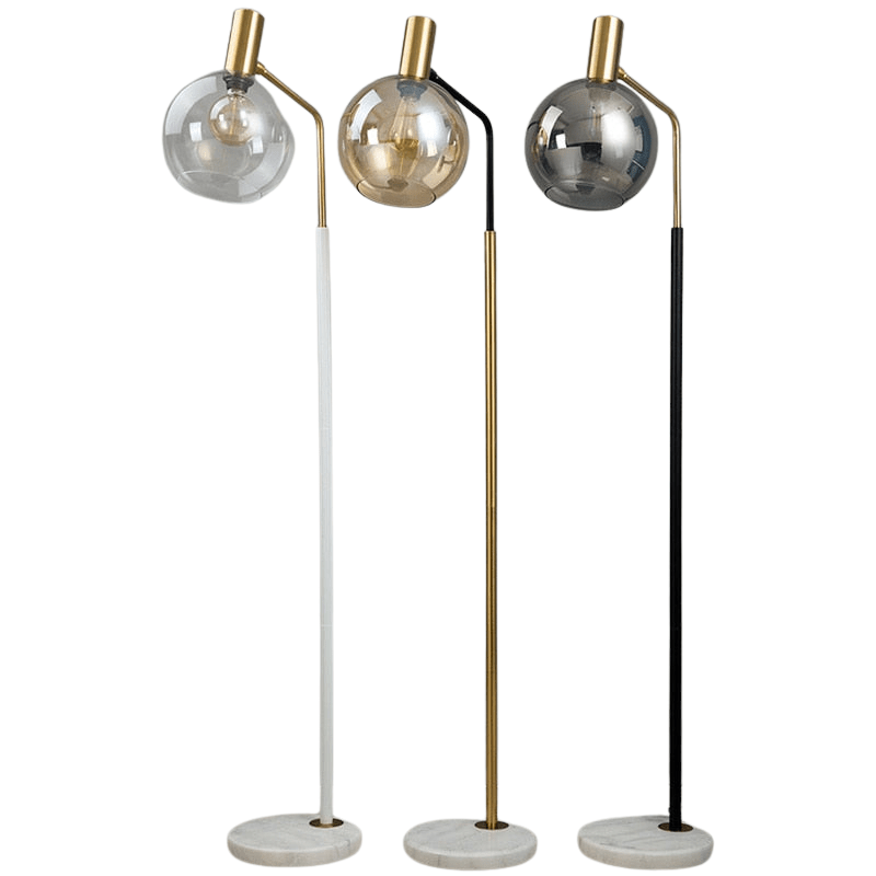 Lampadaire de Lecture Design Luxe en Verre et Marbre | Opaline - Lampes Design