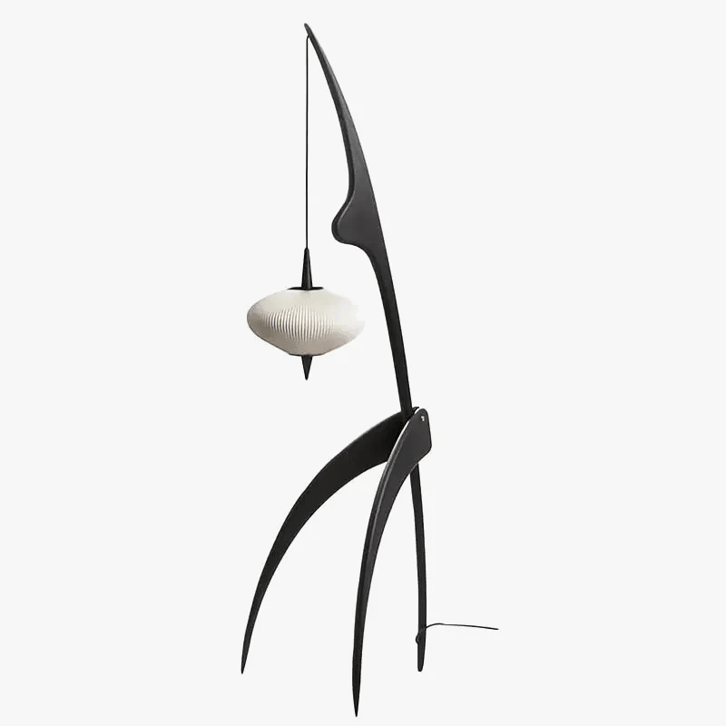 Lampadaire Design Organique en Bois et Lin | Neron - Lampes Design