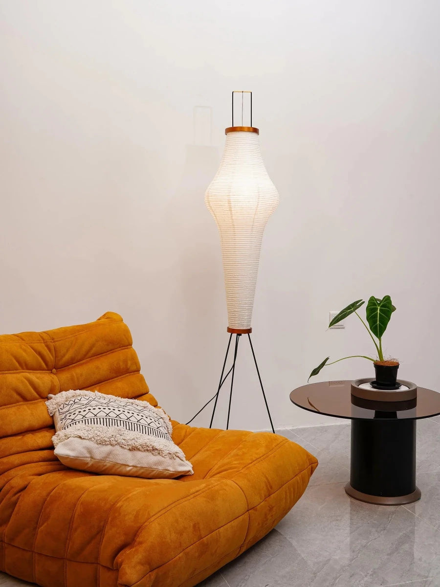Lampadaire Design Wabi-Sabi Lanterne Papier Japonaise pour Chambre & Salon | SHOJI™ - Lampes Design