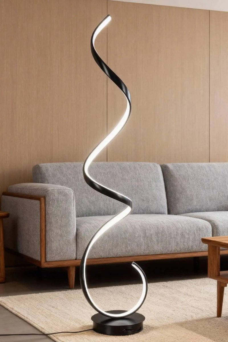 Lampadaire LED design ruban spirale | Karolina - Lampes Design
