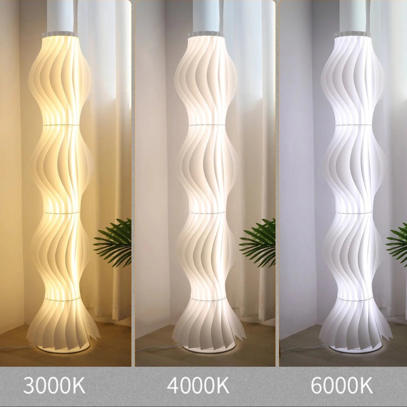Lampadaire Sculptural - Design Ondulé Moderne | LYSIA - Lampes Design