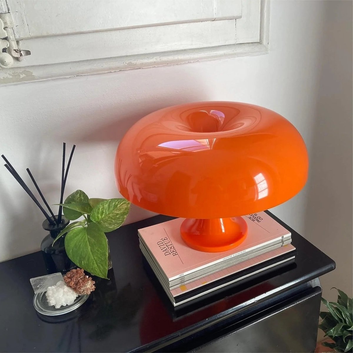 Lampe Champignon Vintage Design Rétro Orange en Verre pour Salon ou Bureau | Le Cèpe™ - Lampes Design