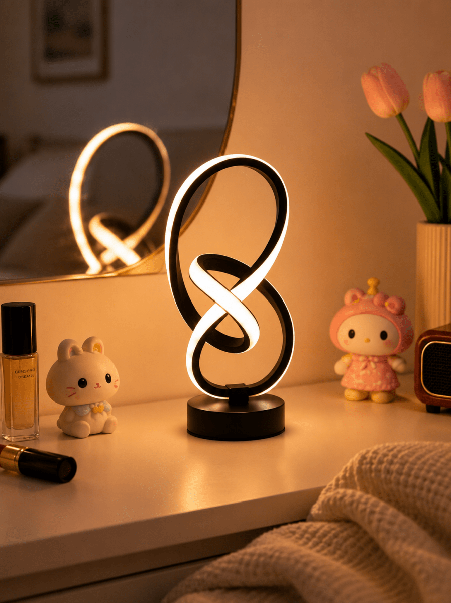 Lampe de Bureau Double Hélice LED — Design Créatif Tricolore Tactile | HÉLICE™ - Lampes Design