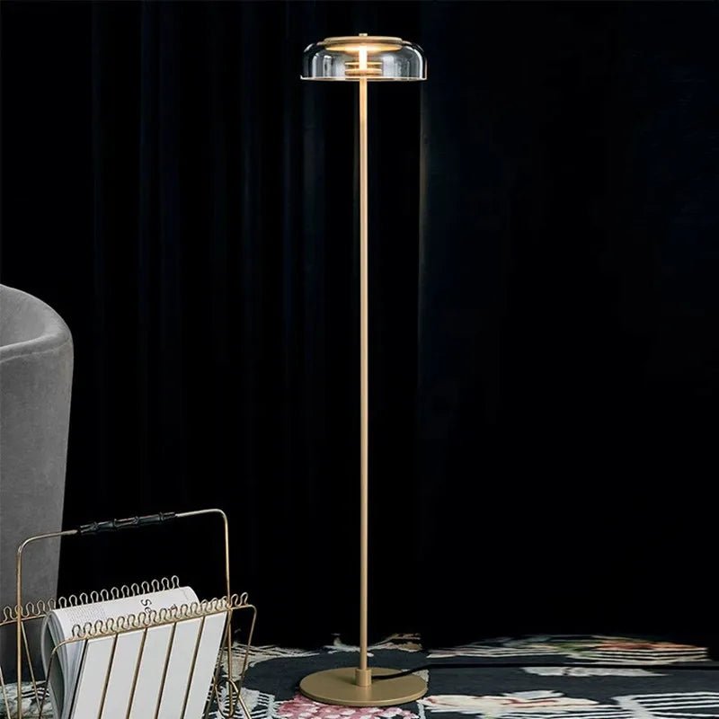 Lampe Design Post - Moderne en Verre Rond et Laiton | Biossi - Lampes Design