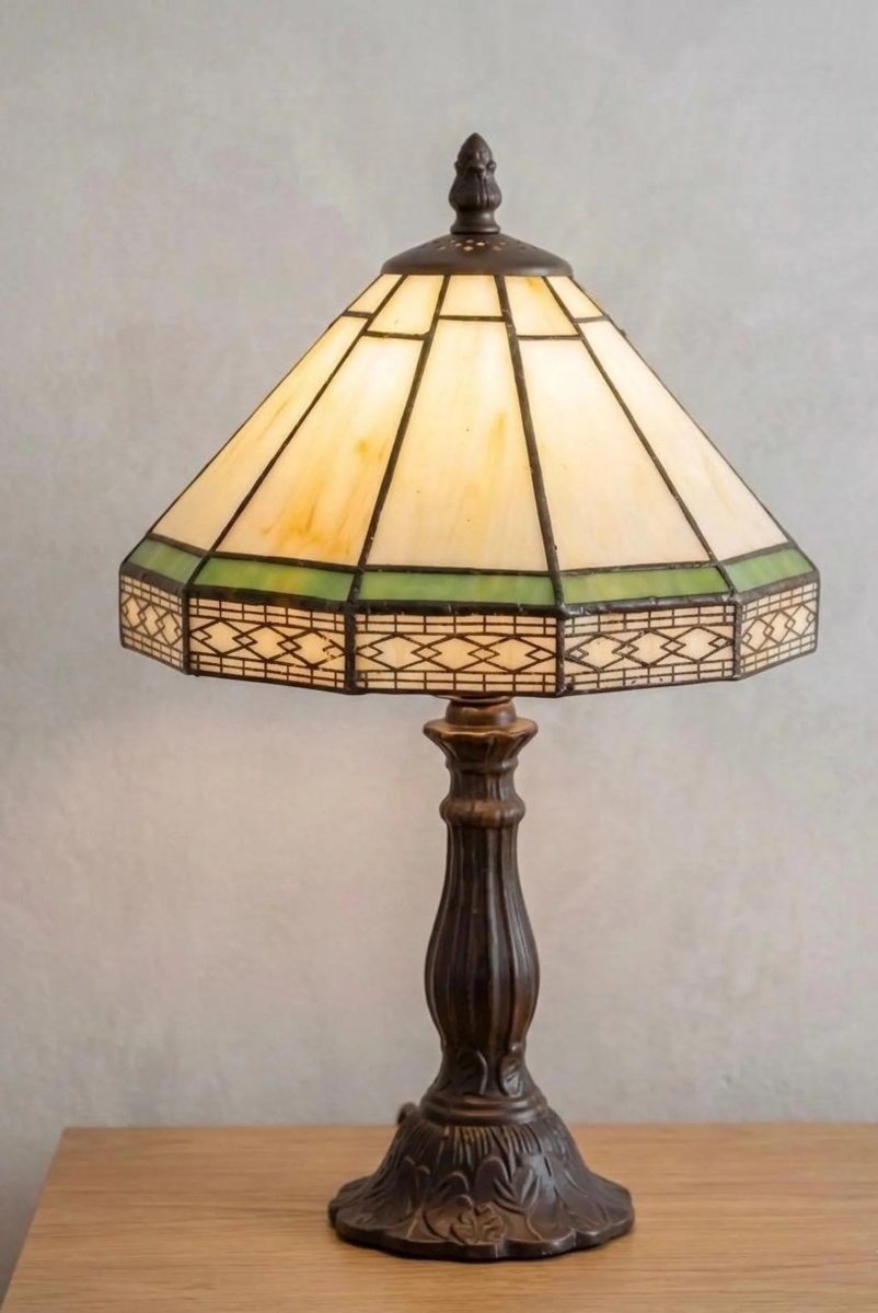 Lampe Tiffany Géométrique — Style Art Déco en Vitrail pour Bureau ou Salon | Artémis™ - Lampes Design