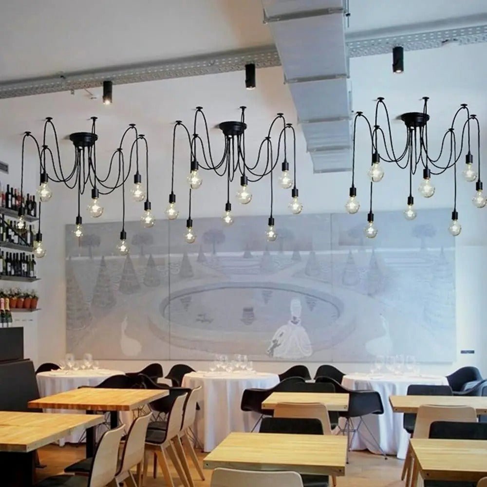 Lustre Araignée Vintage Industriel Multi-Têtes E27 — 1 à 14 Ampoules | ARAIGNÉE™ - Lampes Design