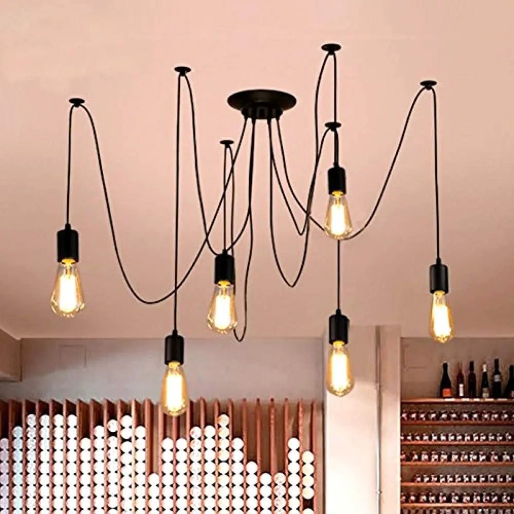 Lustre Araignée Vintage Industriel Multi-Têtes E27 — 1 à 14 Ampoules | ARAIGNÉE™ - Lampes Design