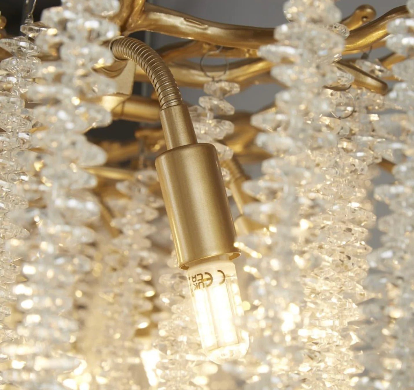 Lustre Cristal Cascade Design Doré - Suspension Luxe | CASCADE - Lampes Design