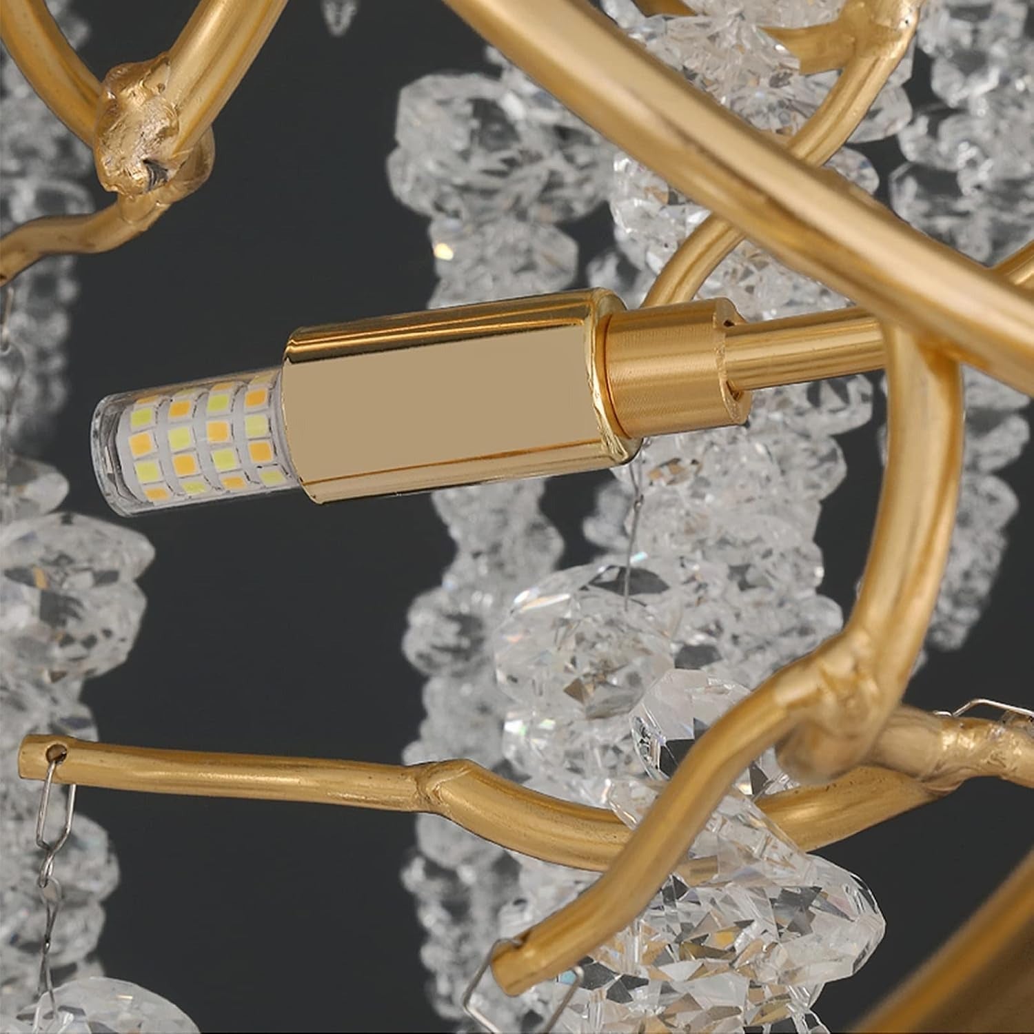 Lustre Cristal Cascade Design Doré - Suspension Luxe | CASCADE - Lampes Design