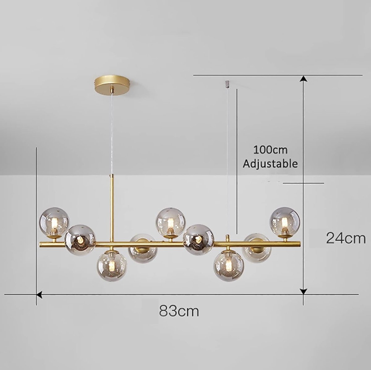 Lustre Design Nordique Multi-Boules en Verre — 7 ou 11 Têtes | COSMOS™ - Lampes Design