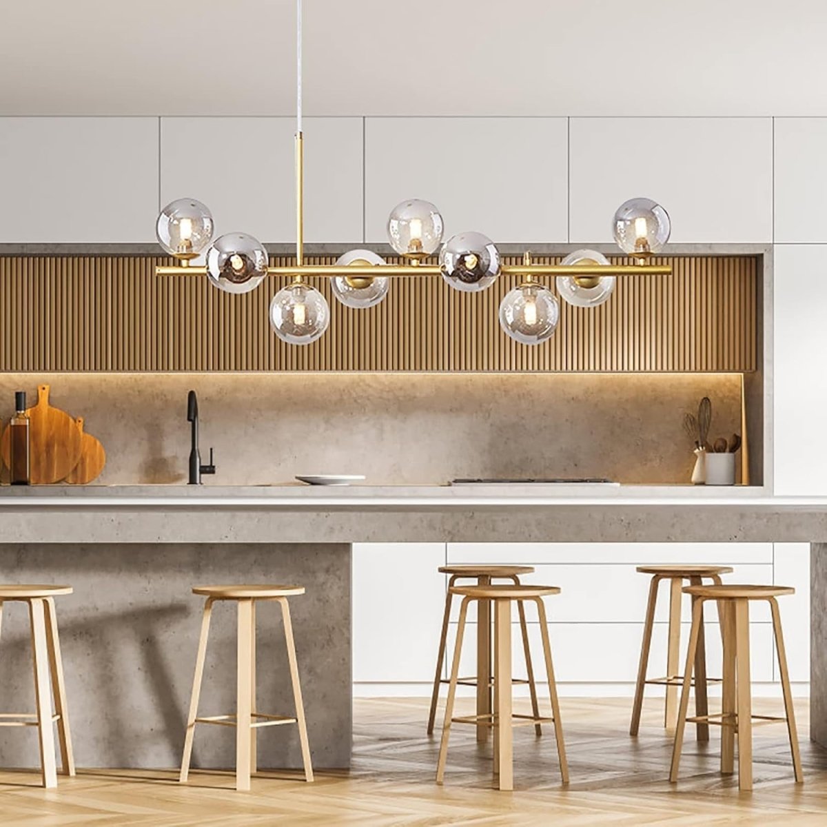 Lustre Design Nordique Multi-Boules en Verre — 7 ou 11 Têtes | COSMOS™ - Lampes Design