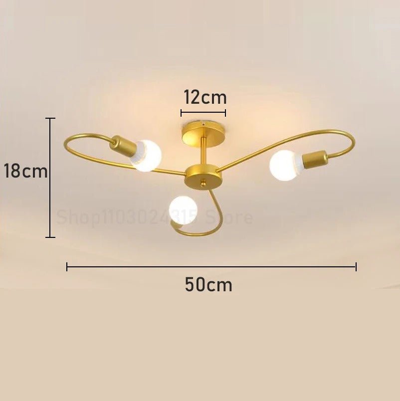 Lustre Industriel Rétro en Fer Forgé — 3, 6 ou 8 Têtes E27 | ATOME™ - Lampes Design