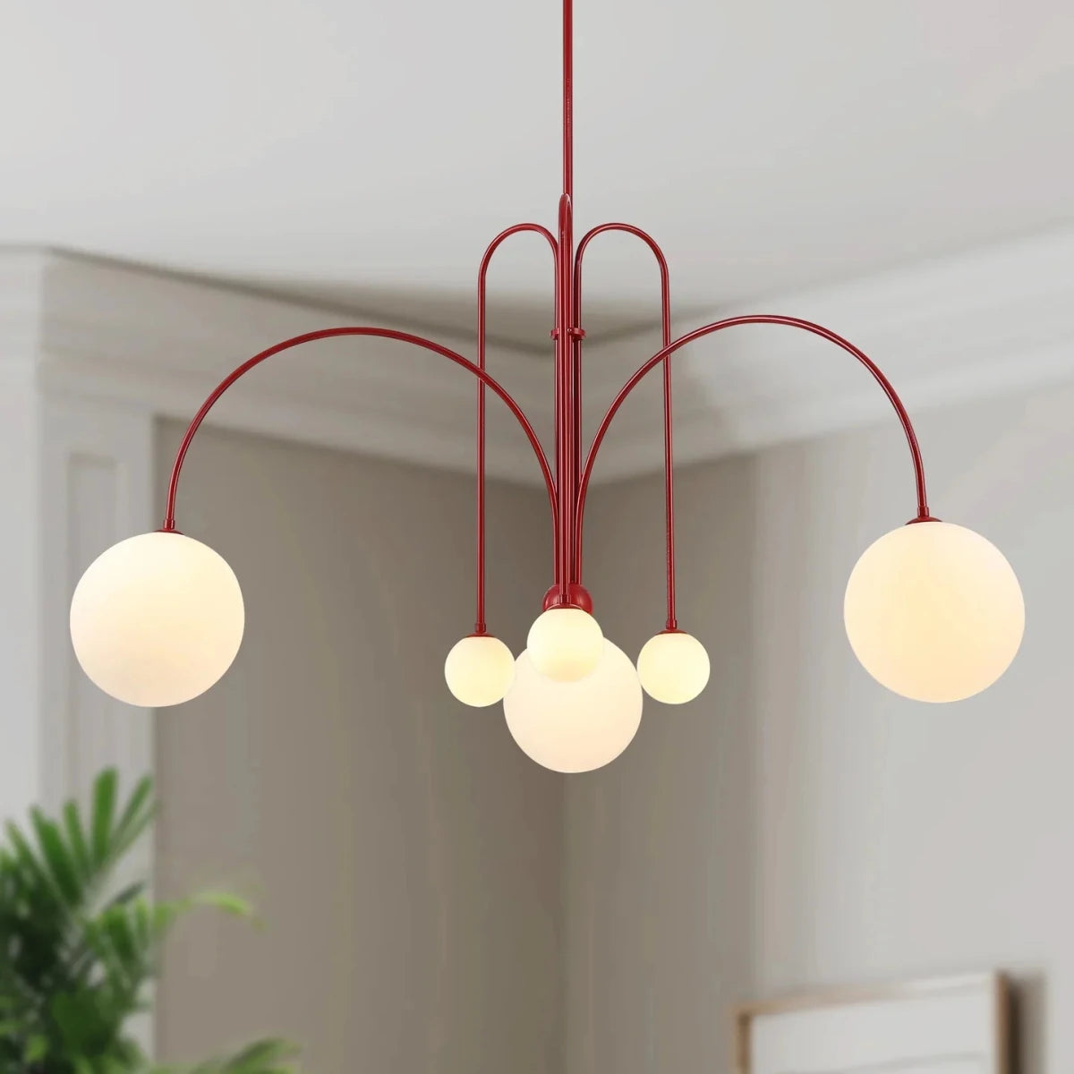 Lustre LED Design Comète Globes en Verre 6 Lumières pour Salon & Salle à Manger | MÉTÉORE™ - Lampes Design