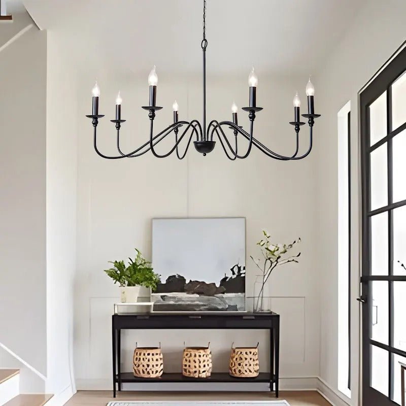 Lustre Multi-Bras Noir & Or — Suspension Style Vintage | PATINE™ - Lampes Design