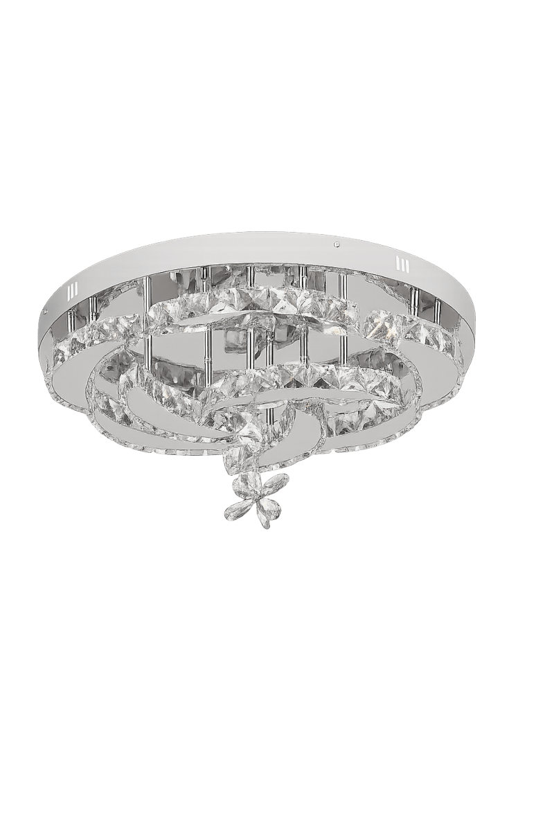 Lustre Plafonnier Luxe en Cristal K9 Dimmable — Télécommande Incluse | NIMBUS™ - Lampes Design