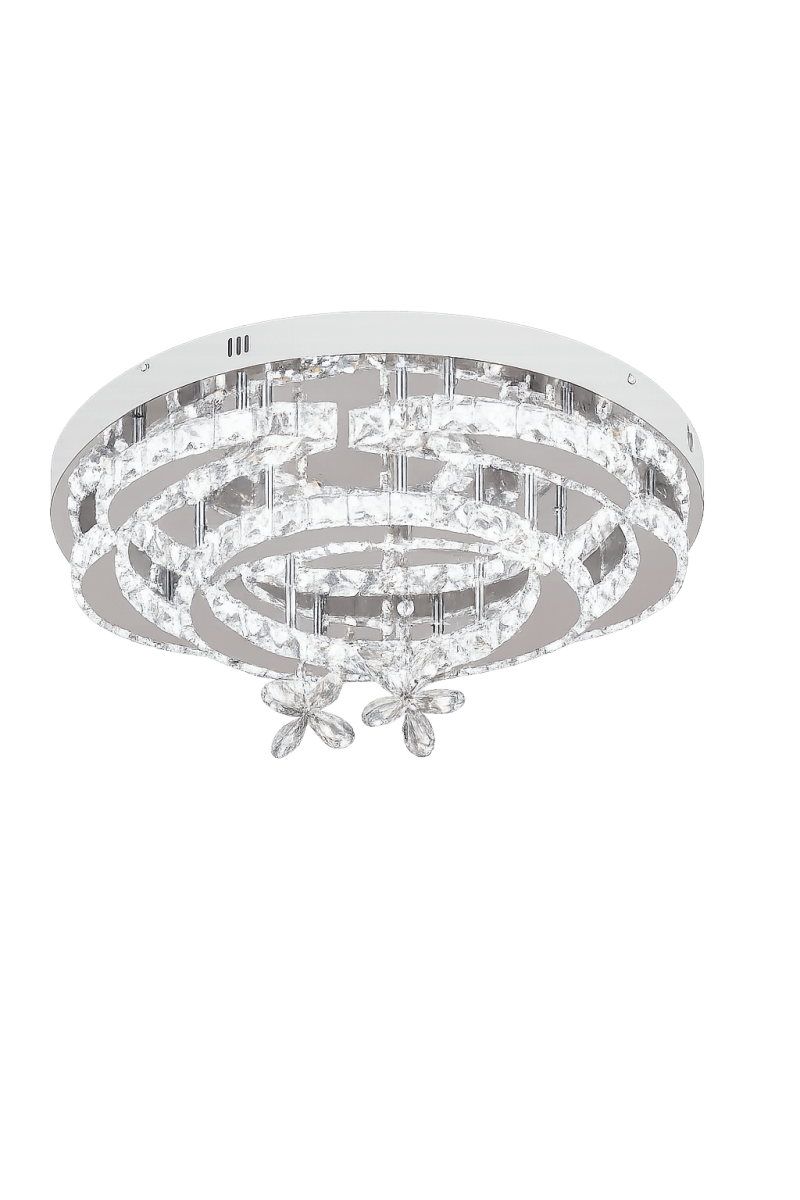 Lustre Plafonnier Luxe en Cristal K9 Dimmable — Télécommande Incluse | NIMBUS™ - Lampes Design