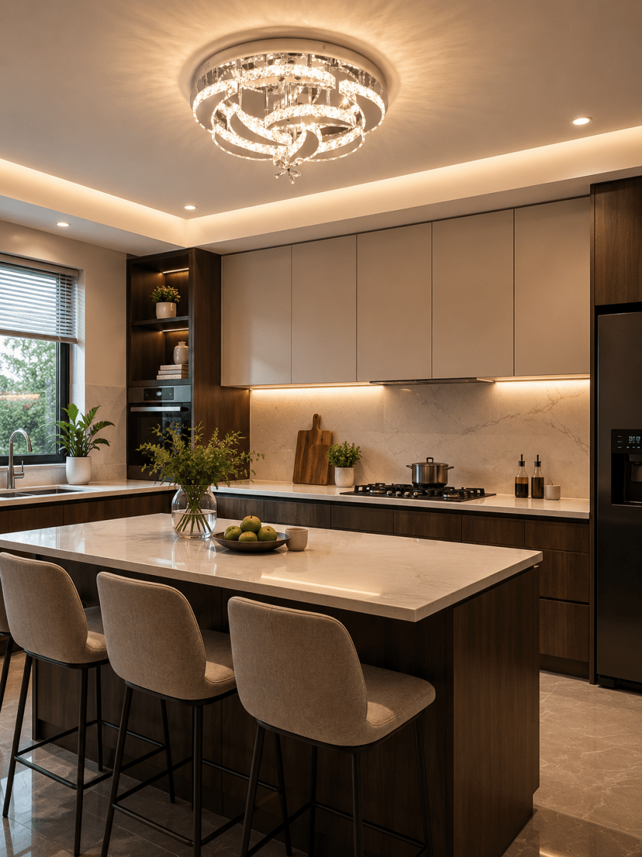 Lustre Plafonnier Luxe en Cristal K9 Dimmable — Télécommande Incluse | NIMBUS™ - Lampes Design