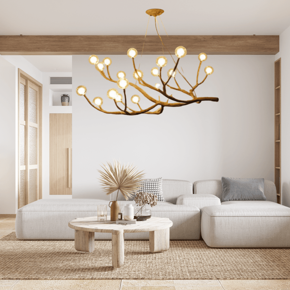 Lustre Suspension Branche d'Arbre Design Rustique pour Salle à Manger ou Salon | NATURE™ - Lampes Design