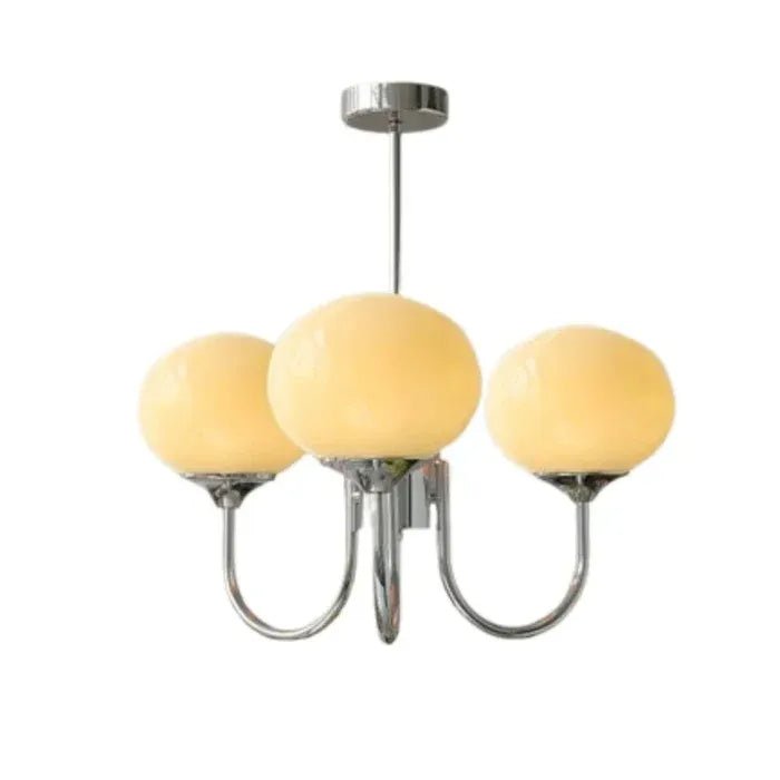 Lustre Suspension Design Globes en Verre et Laiton | Blossom - Lampes Design