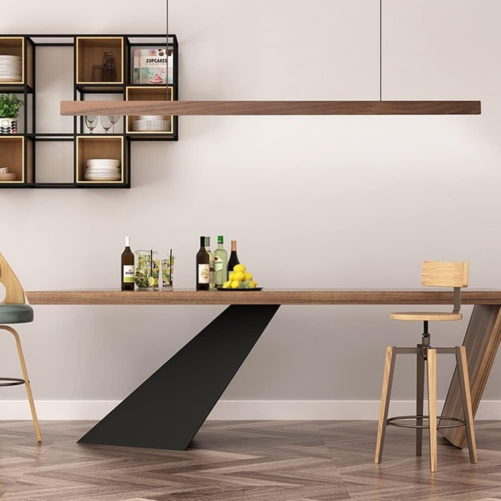 Lustre Suspension Linéaire en Bois Design Minimaliste LED | Linear - Lampes Design