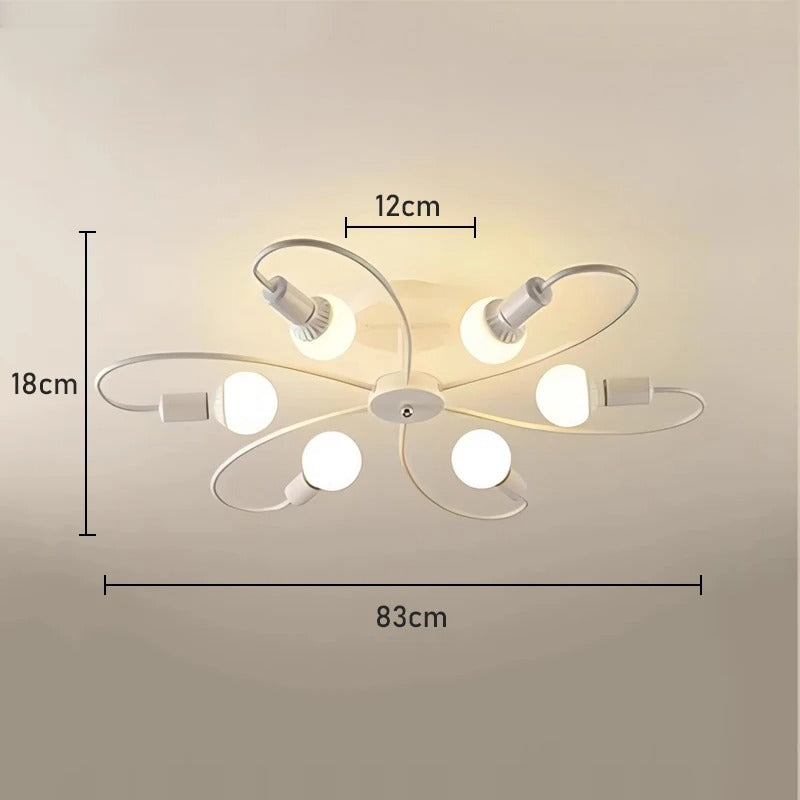 Lustre Industriel Rétro en Fer Forgé — 3, 6 ou 8 Têtes E27 | ATOME™
