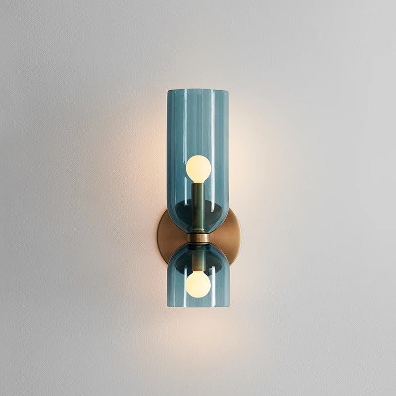 Applique Murale Verre Nordique — Luminaire Design Européen 2 Feux | AZURE™