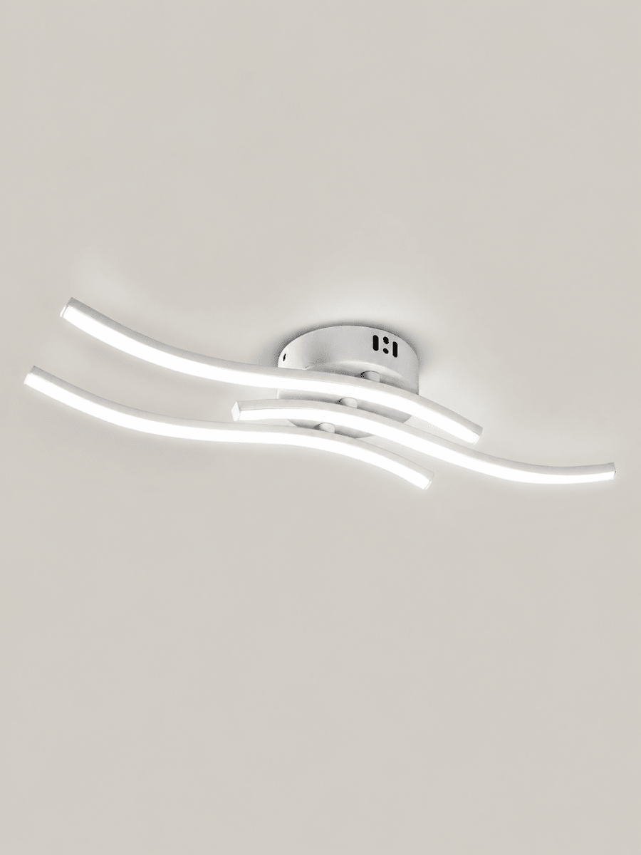 Plafonnier LED Design Ondulé Minimaliste — Luminaire Contemporain Couloir | RIVAGE™ - Lampes Design