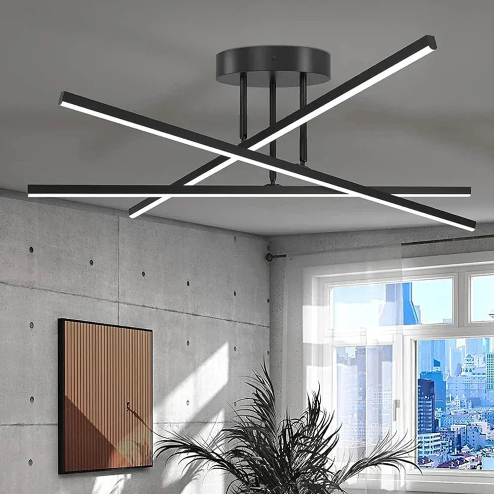Plafonnier LED Géométrique Design Contemporain pour Salon ou Chambre | X-LINE™ - Lampes Design