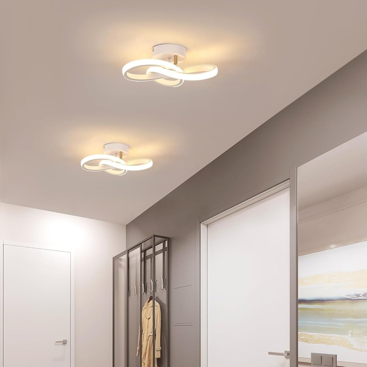 Plafonnier pour Cuisine LED Nœud Infini | Design Blanc Moderne - Lampes Design