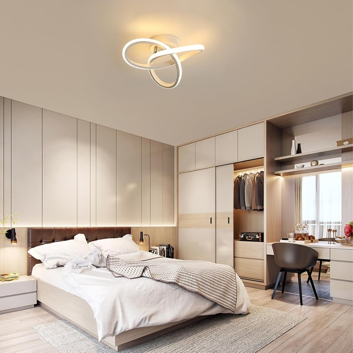 Plafonnier pour Cuisine LED Nœud Infini | Design Blanc Moderne - Lampes Design