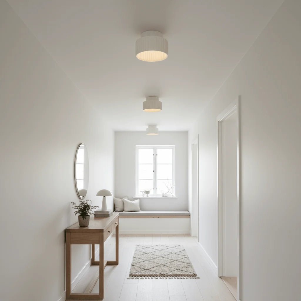 Plafonnier Rond en Résine Perforée — Lampe Anti-Éblouissement Style Nordique | CRIBLE™ - Lampes Design