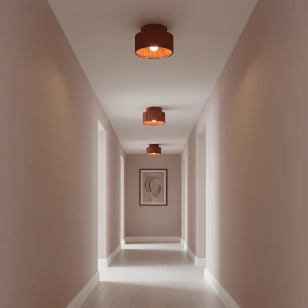 Plafonnier Rond en Résine Perforée — Lampe Anti-Éblouissement Style Nordique | CRIBLE™ - Lampes Design